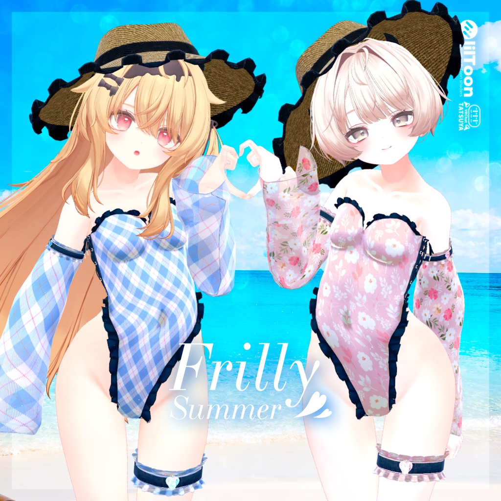 【🎐🏖️8/7~9限定 390円🌴✨】【まめふれんず対応ページ】Frilly Summer #tatsu3d