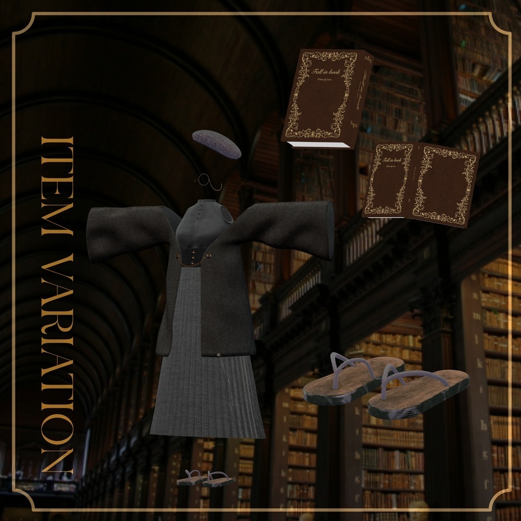 【✨50%off SALE✨】【33アバター対応】FALL IN BOOK,FALL IN LOVE #tatsu3D