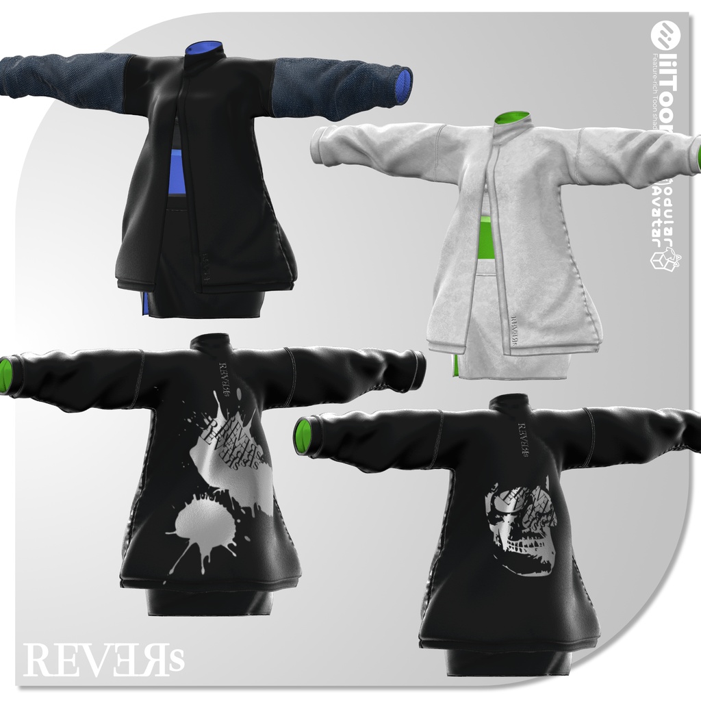 【✨明日まで無料・まめふれ🎉】【✨SALE🎉】【16Avatar対応】REVERs #tatsu3d