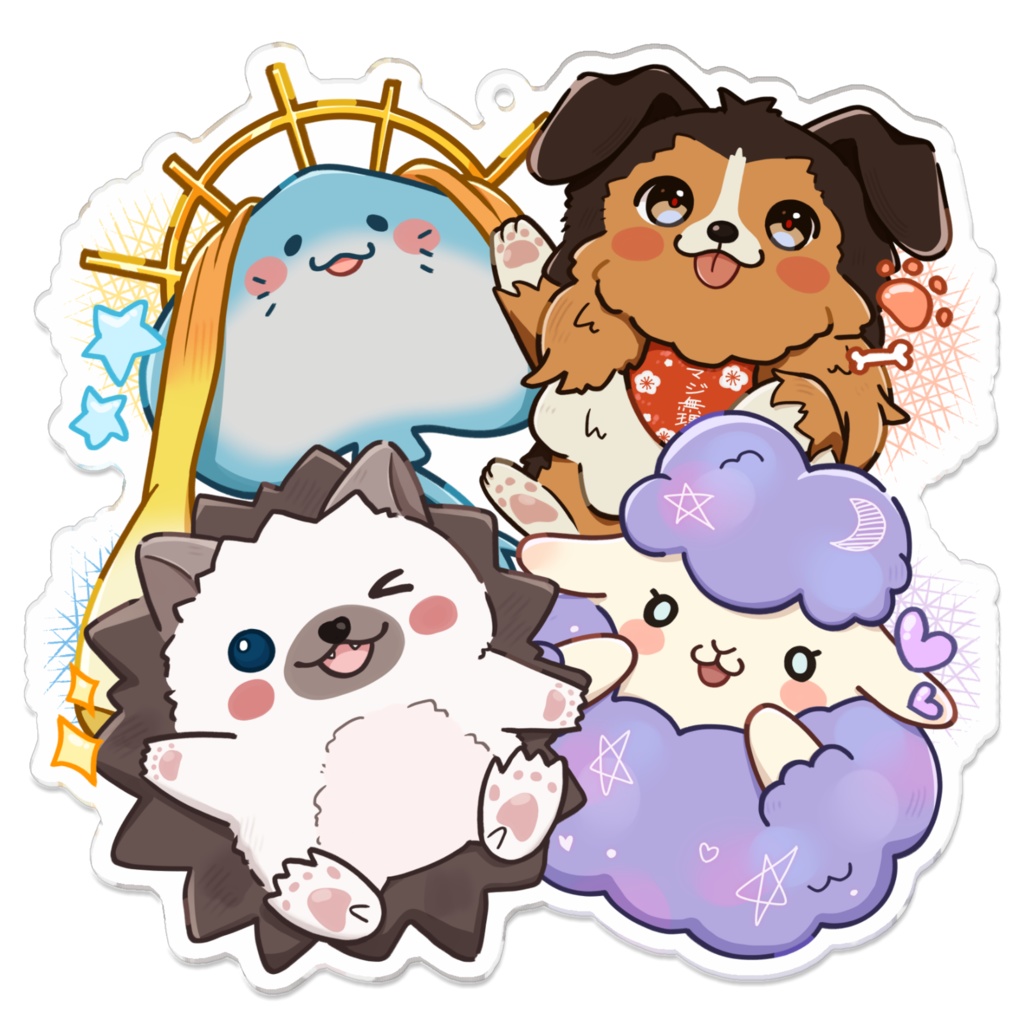 たまも動物園アクリルキーホルダー(パターン1)