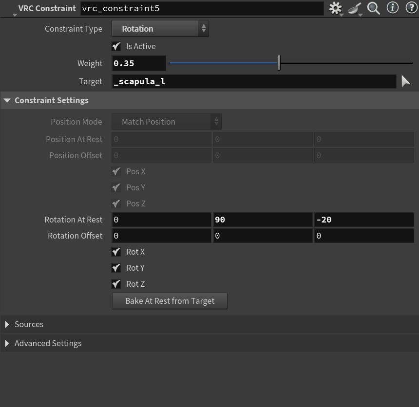 Houdini VRC Constraint