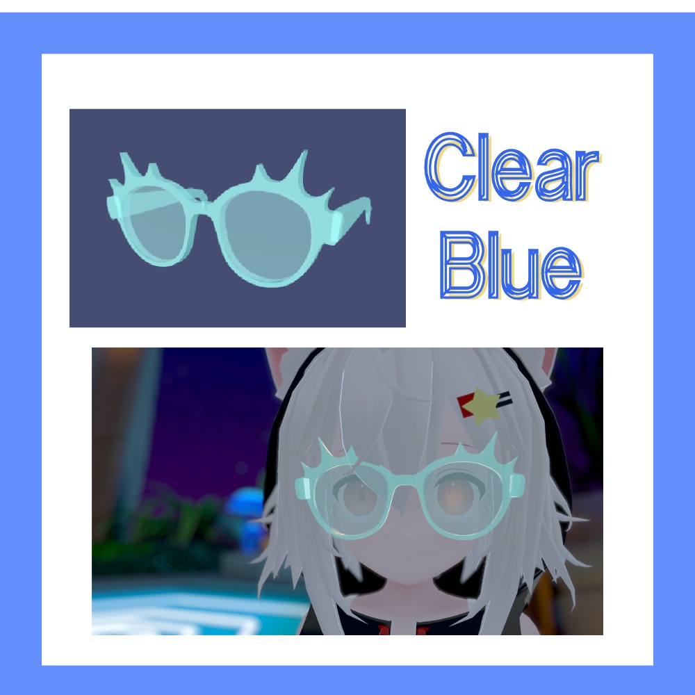 【 VRChat想定 】とげとげサングラス