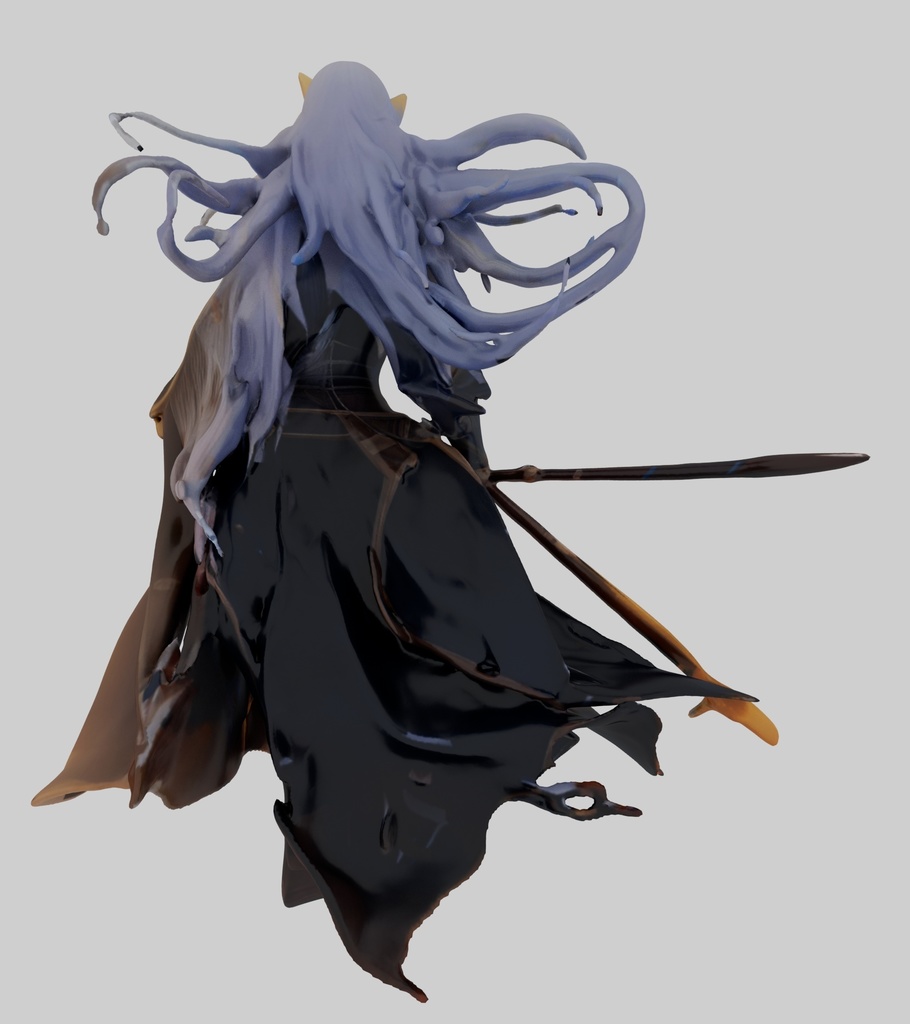 オリジナル3Dモデル 魔法使い女