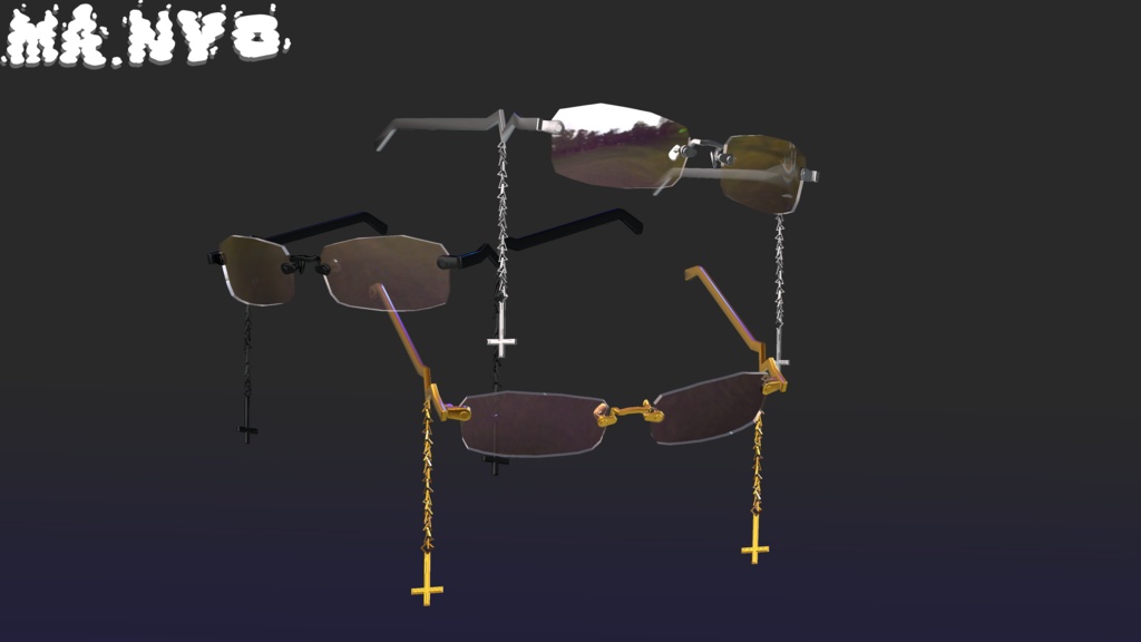 悪魔リーマン対応眼鏡【Rimless Glasses】