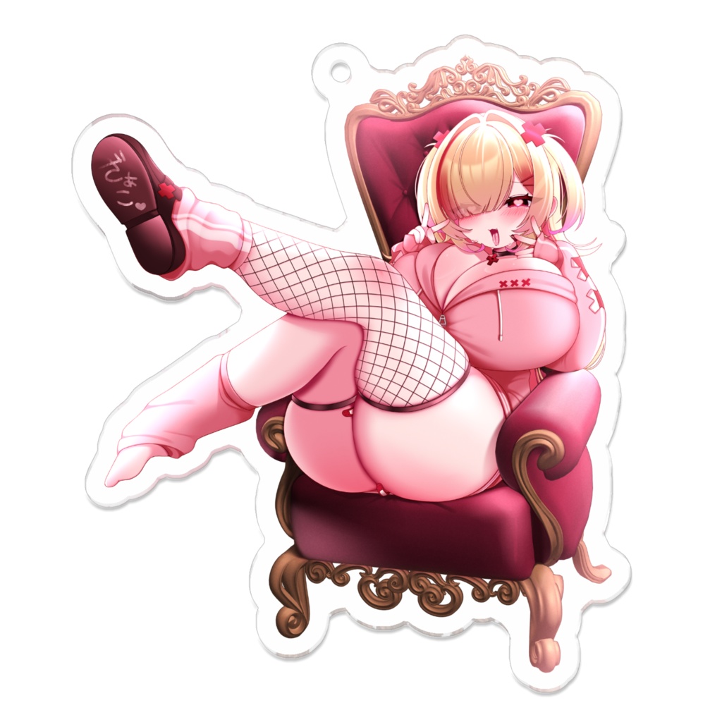 アクリルキーホルダー（ハート目舌出し）