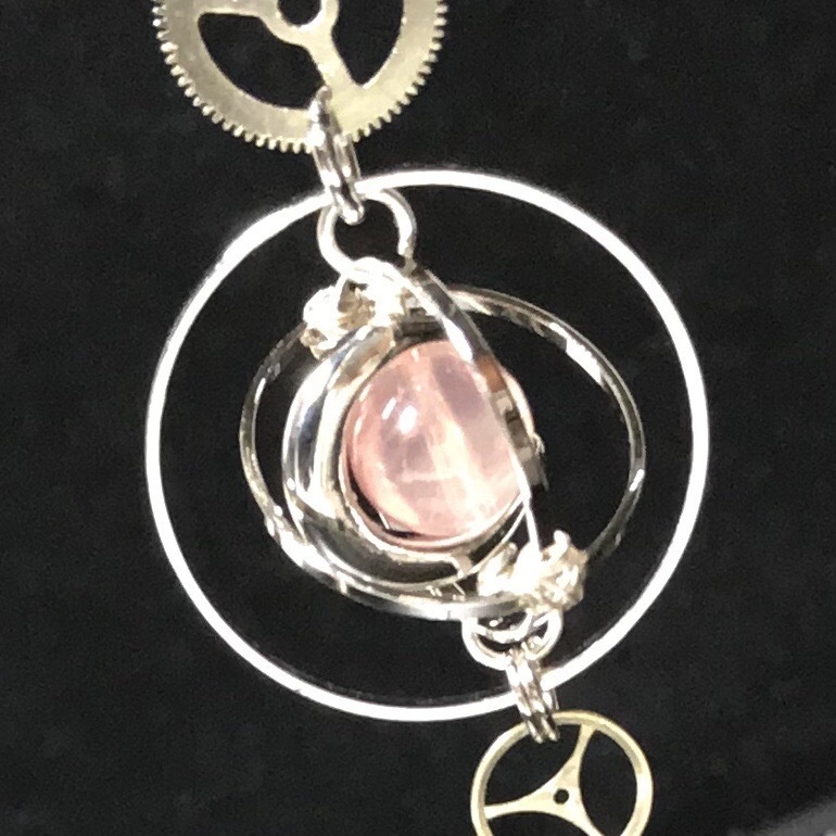 《クロノスの環》ローズクォーツ・シルバー