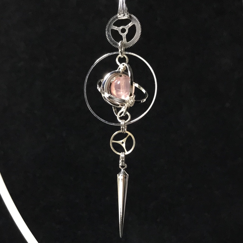 《クロノスの環》ローズクォーツ・シルバー