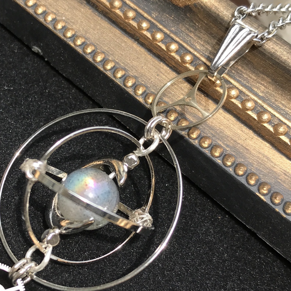 《クロノスの環》ラブラドライト・シルバー