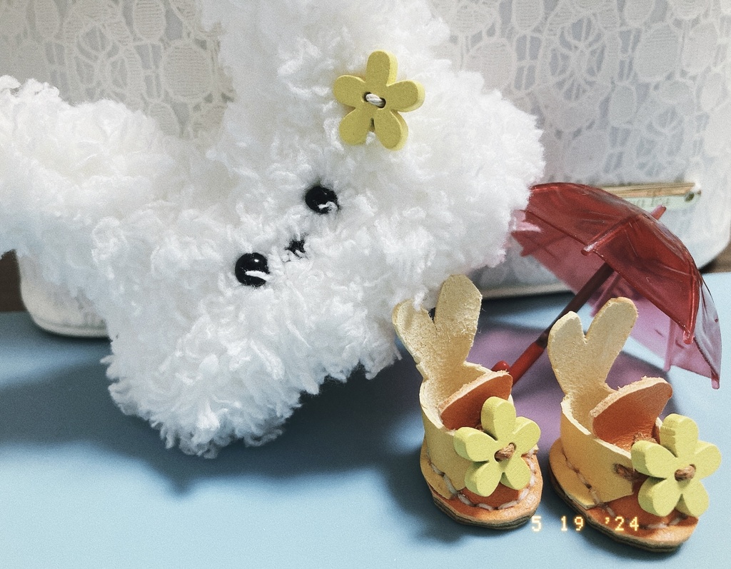 10-12cmぬい用うさぎの帽子&お靴