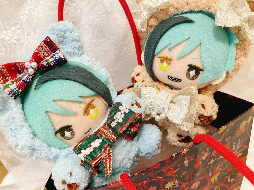 10-12センチぬいぐるみ用のクリスマス着ぐるみ服