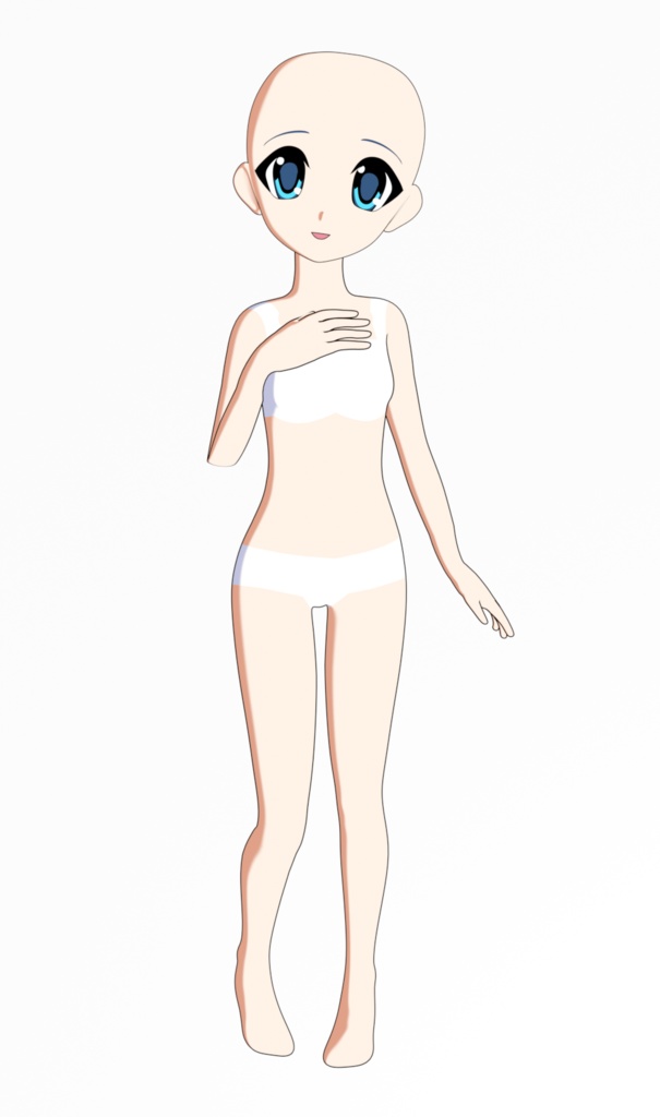 3Dアニメガールベースモデル / 3D Cute Anime Girl Base