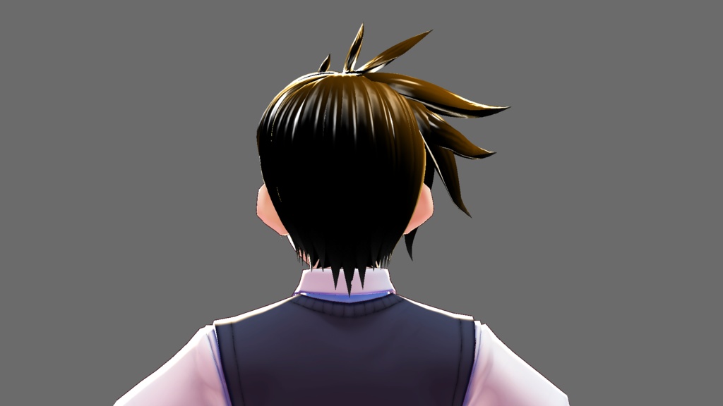 【Vroid】某キャラ風ツンツンヘアプリセット