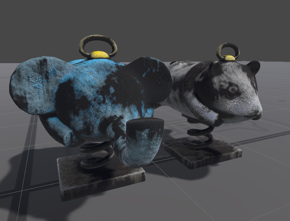 ゾウとパンダの遊具