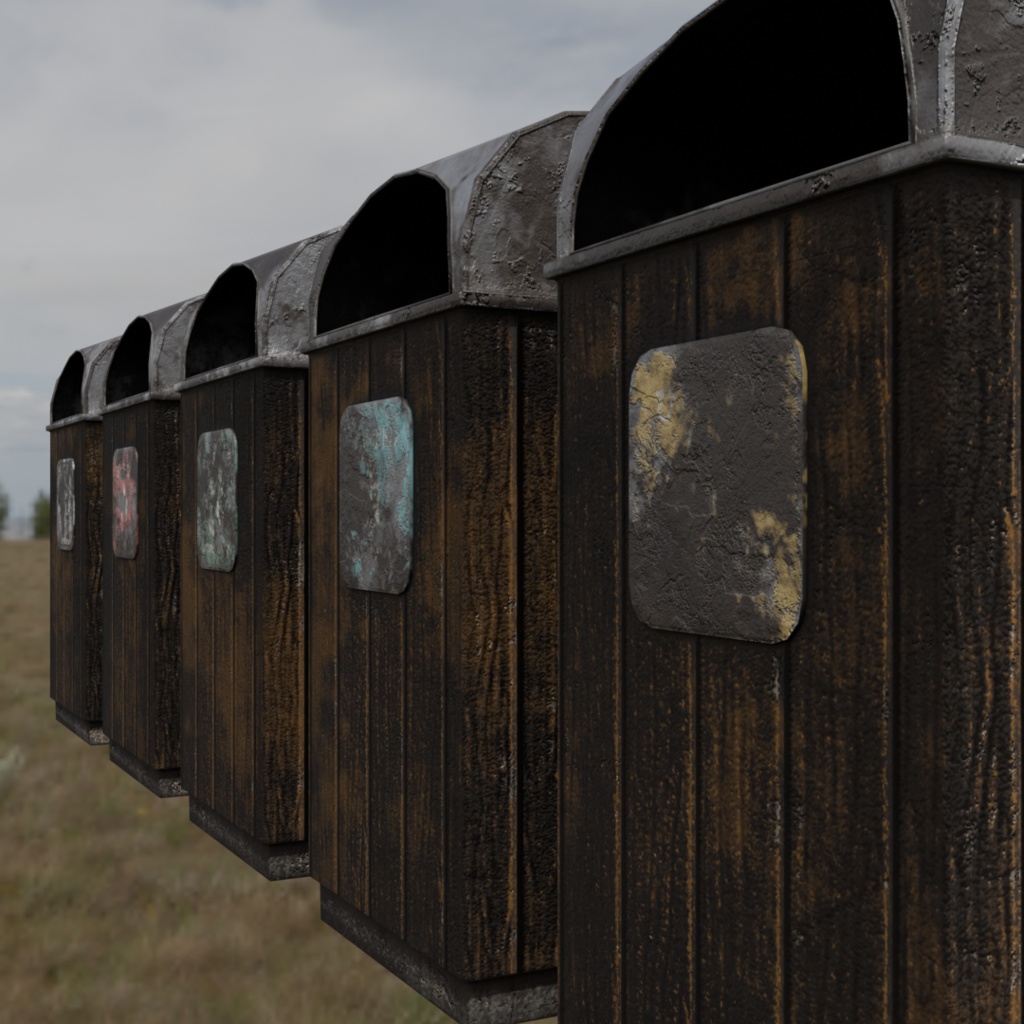 公園にありそうなごみ箱