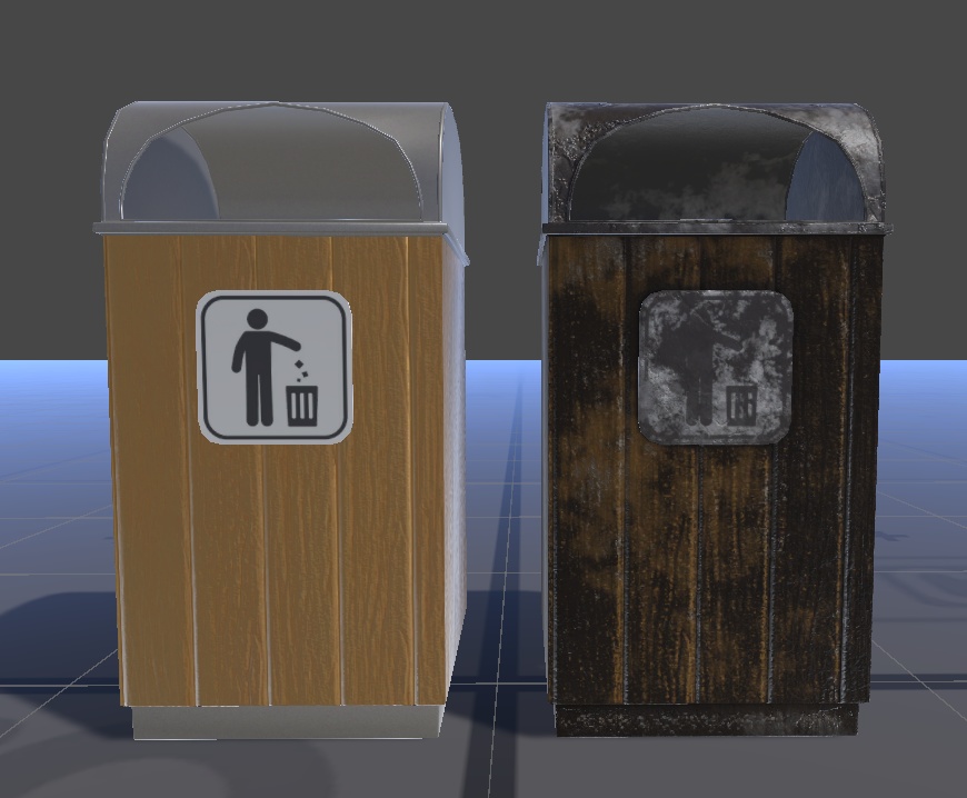 公園にありそうなごみ箱