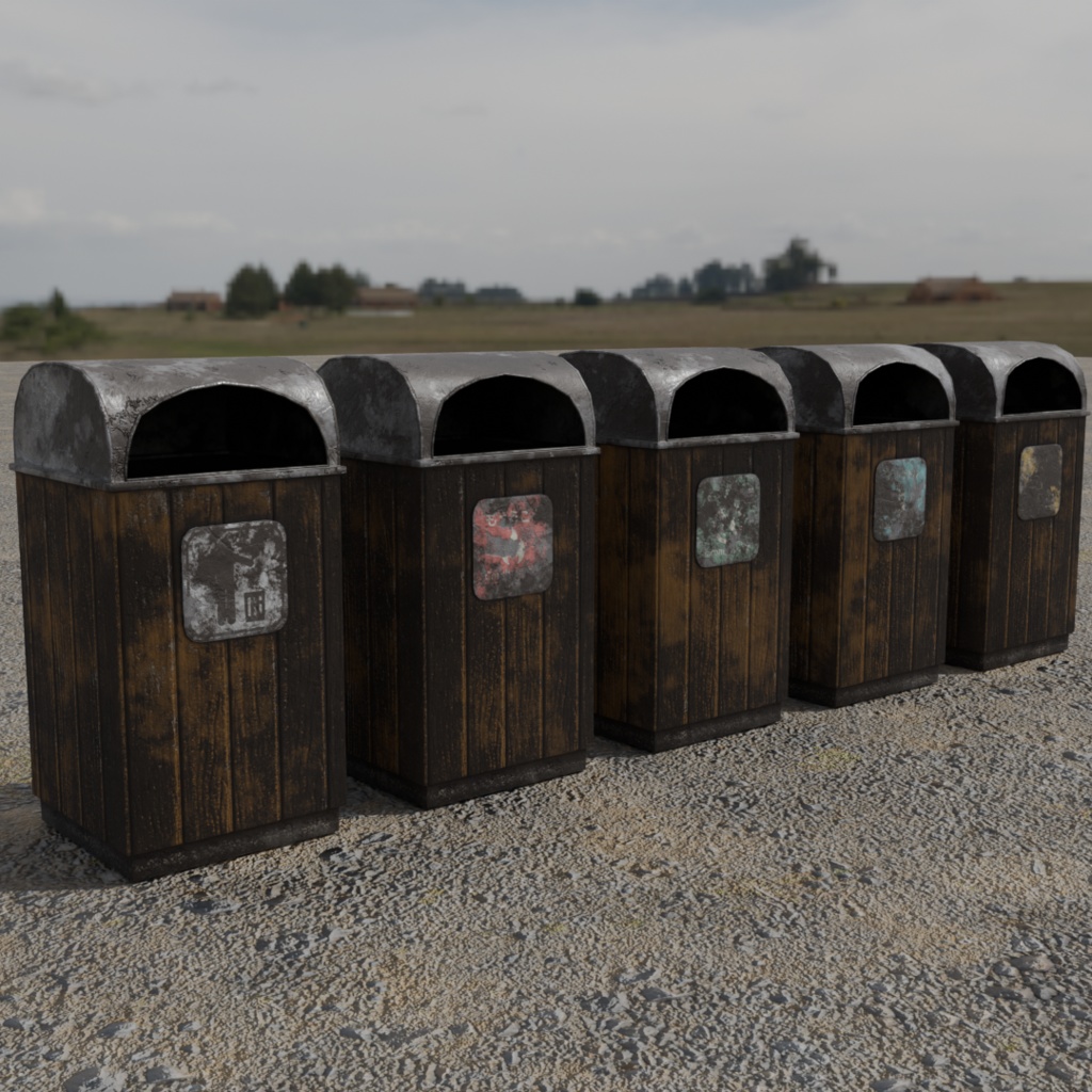 公園にありそうなごみ箱