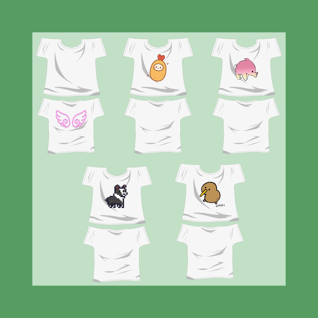 【まめふれんず対応】プリントTシャツセット【無料版有】