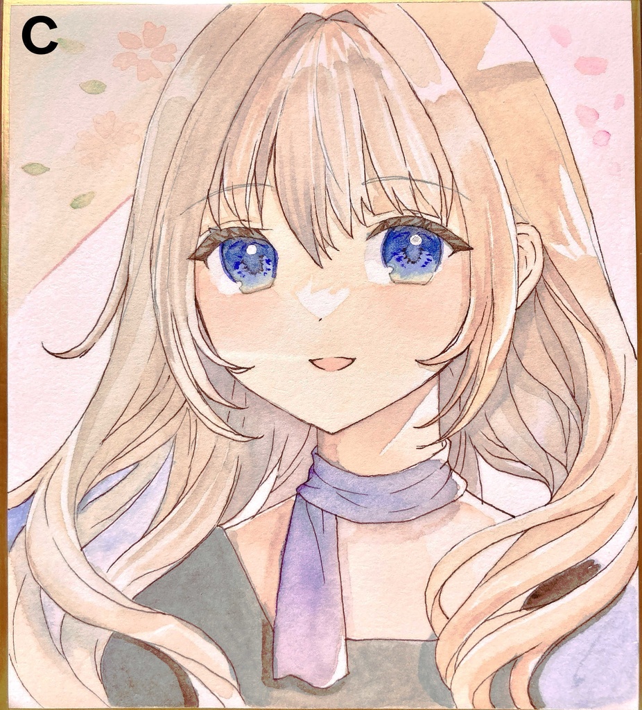 水彩ミニ色紙