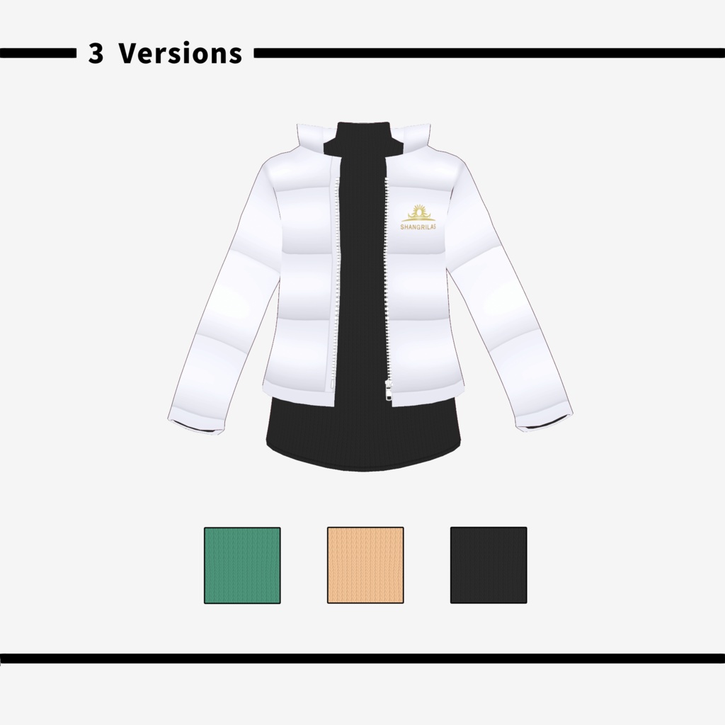 ショートダウンセット_VRoid Texture