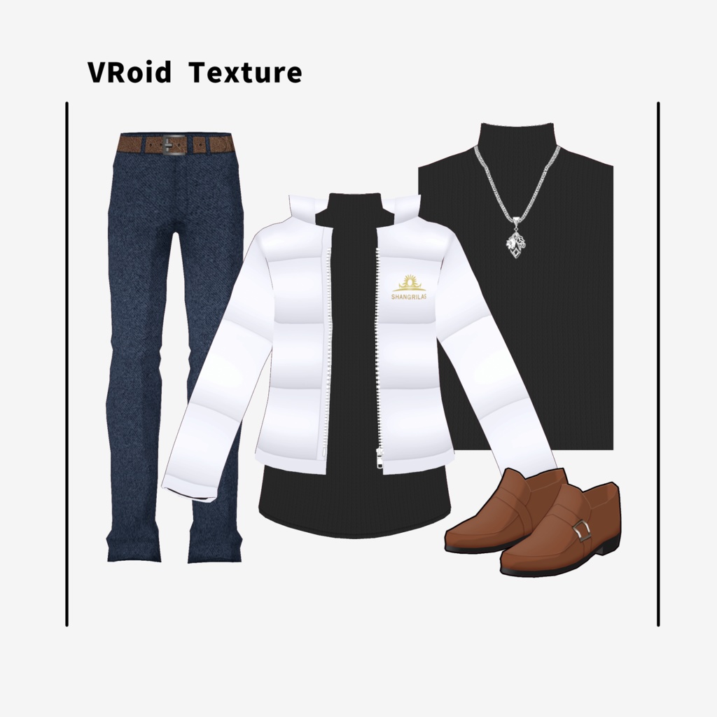 ショートダウンセット_VRoid Texture