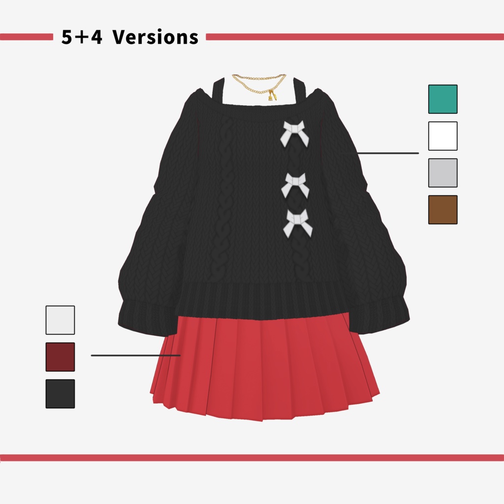 リボンニットセット_VRoid Texture