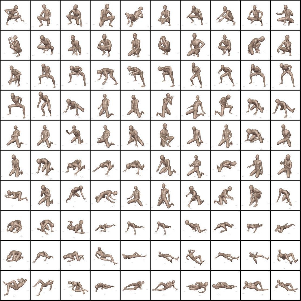 作画用の男性ボディポーズ集 基本の体型編