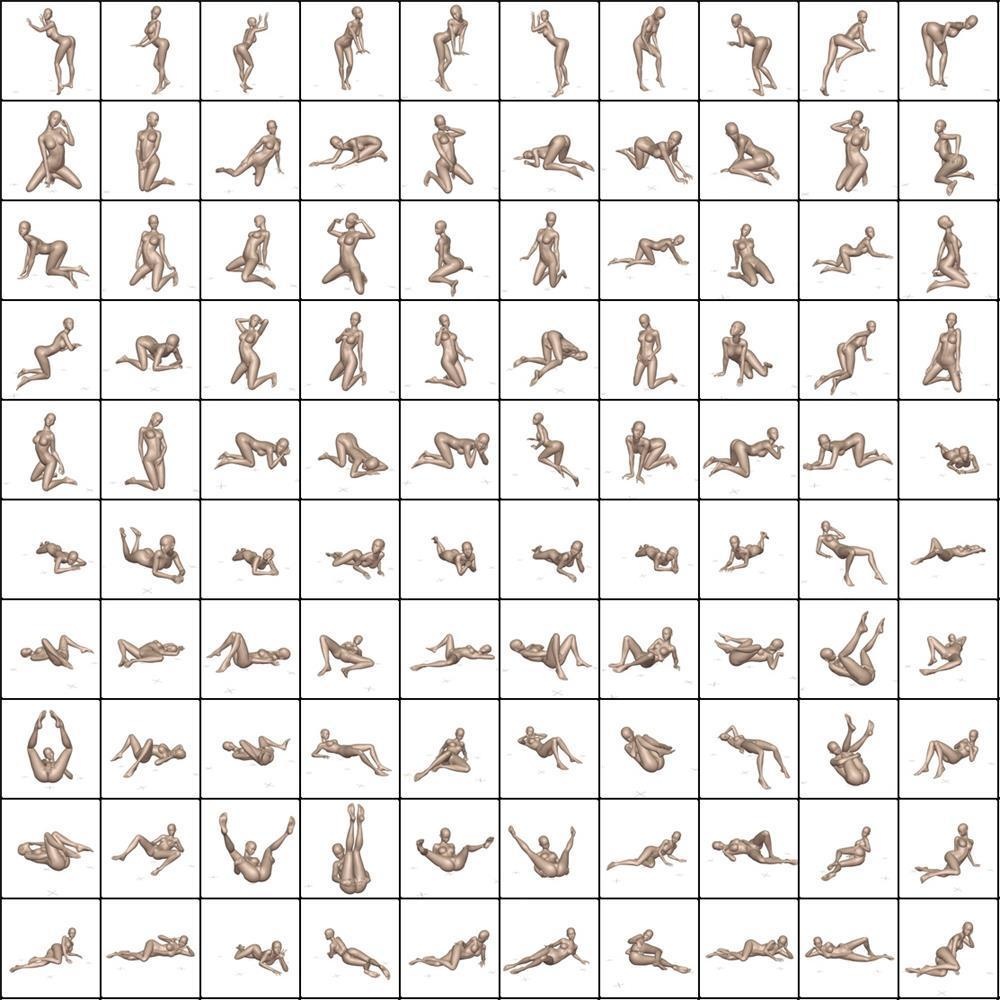 作画用の女体ポーズ集 基本の体型編