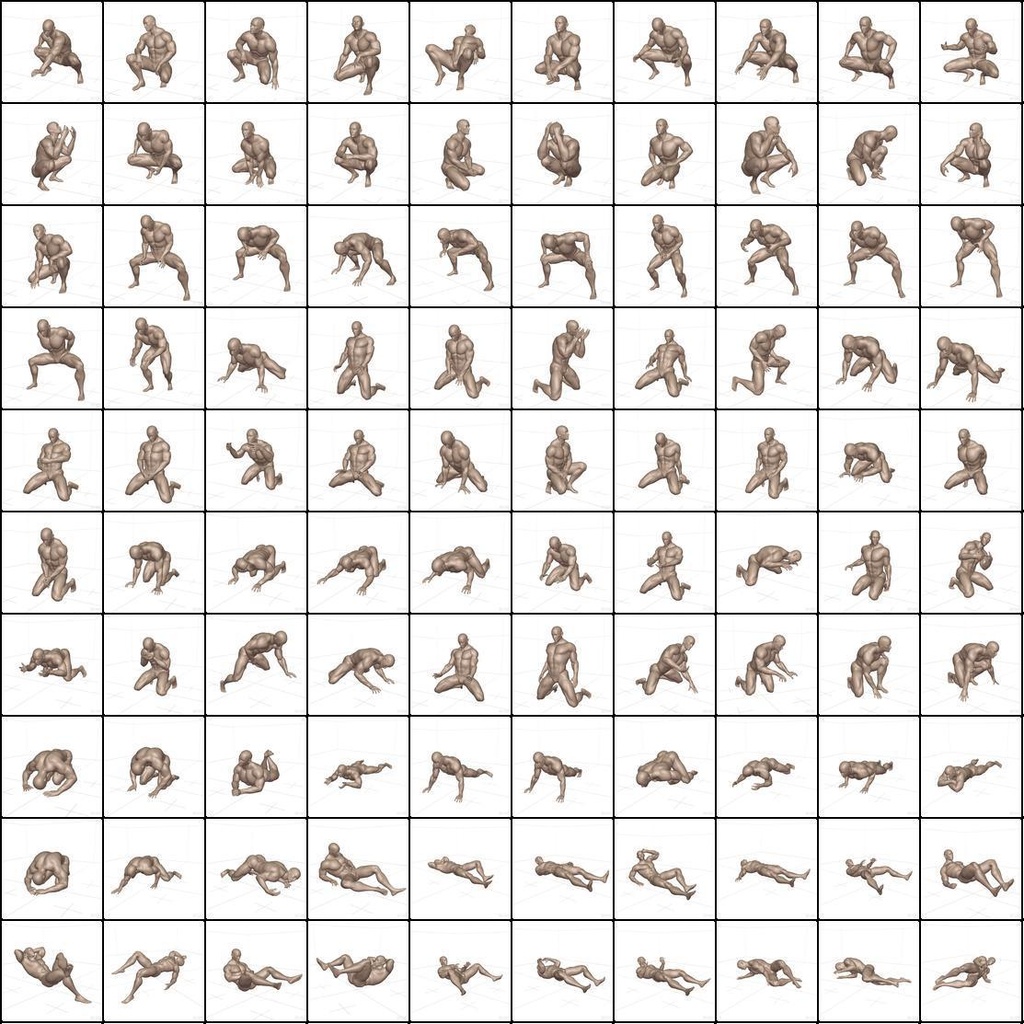 作画用の男性ボディポーズ集 アスリート体型編