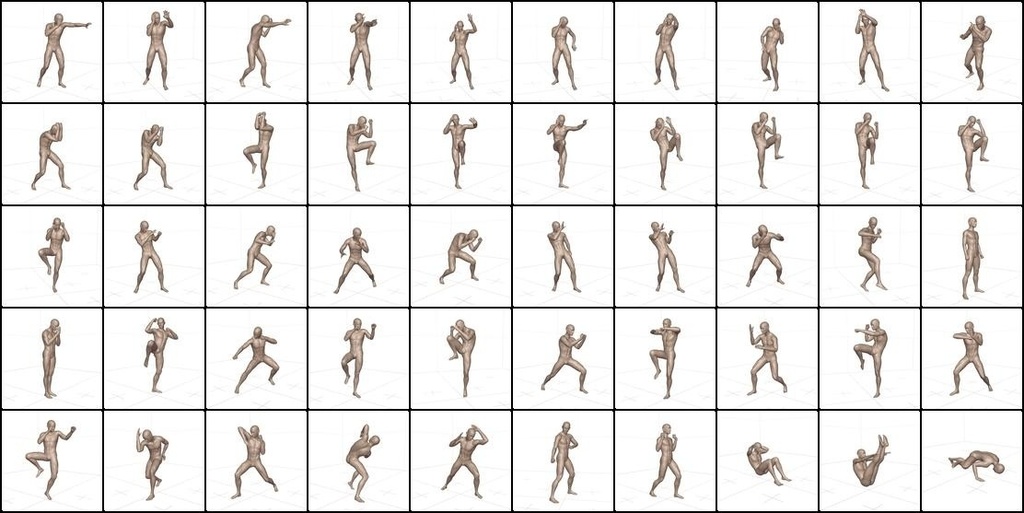 作画用の戦闘ポーズ集 男・ムエタイ編