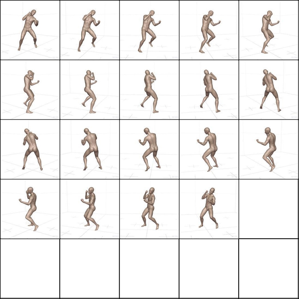 作画用の戦闘ポーズ集 男・ムエタイ編