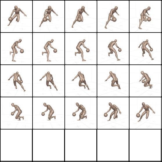 作画用のスポーツポーズ集 男・バスケ編