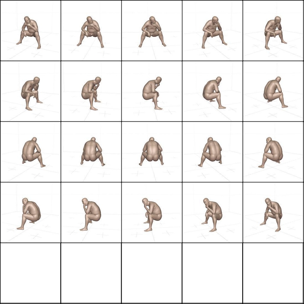 作画用の男性ボディポーズ集 巨漢体型編