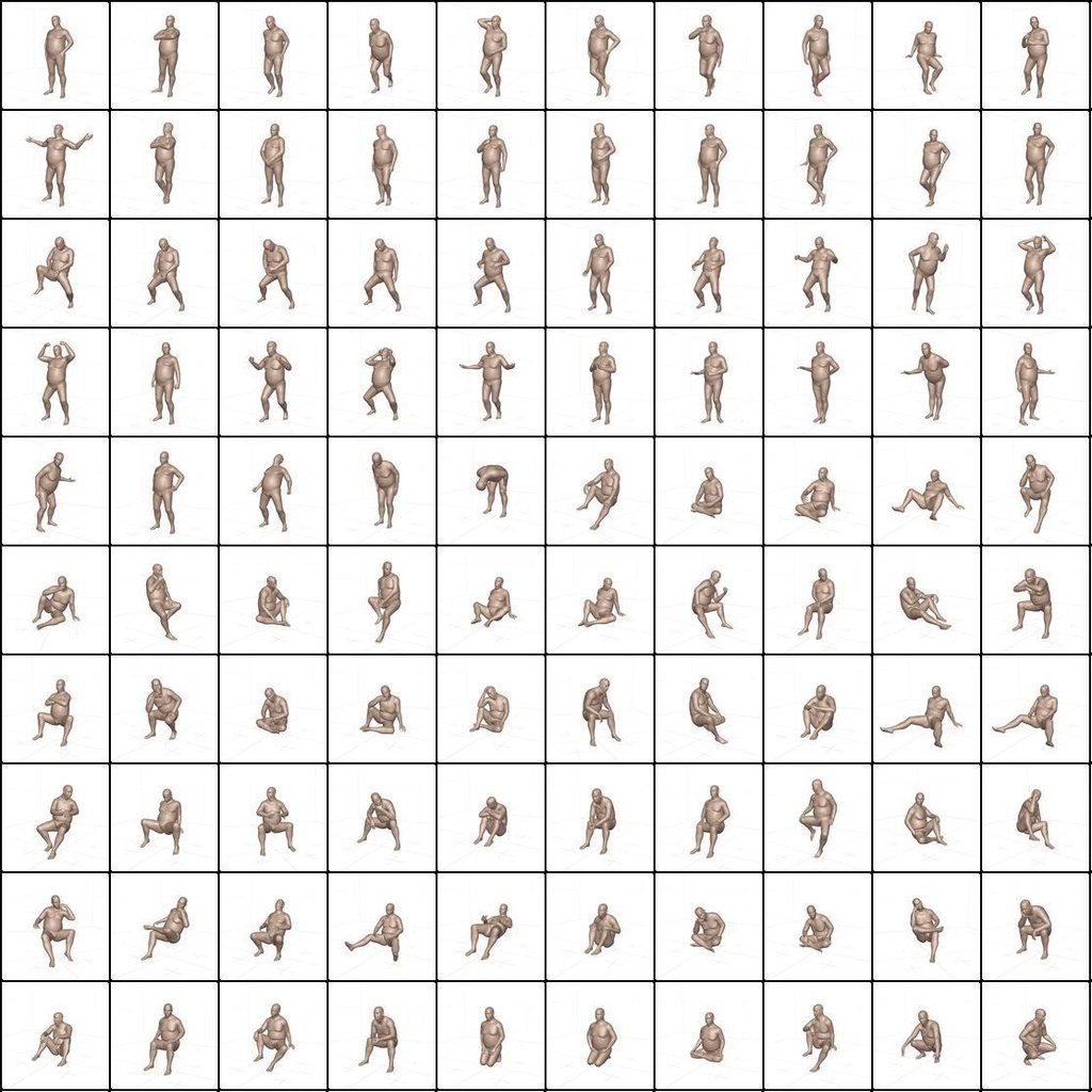 作画用の男性ボディポーズ集 巨漢体型編