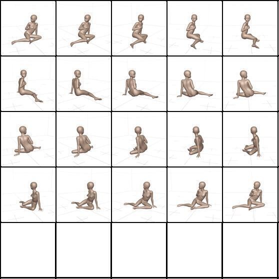 作画用の女体ポーズ集 小柄な体型編