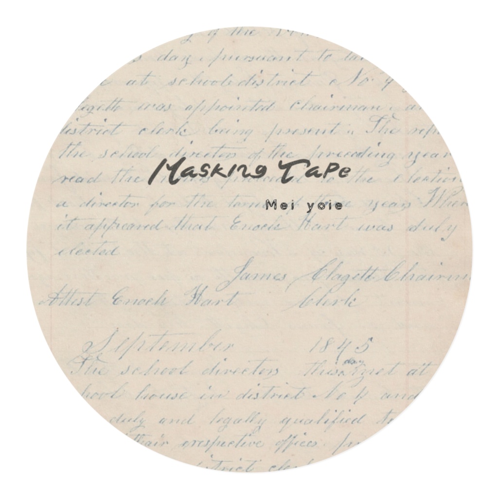 英文字№ マスキングテープ