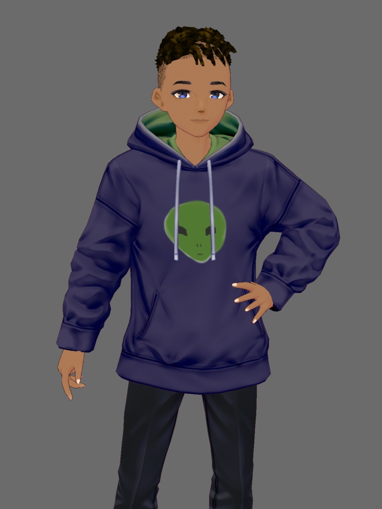 Male with mini dreads and undercut