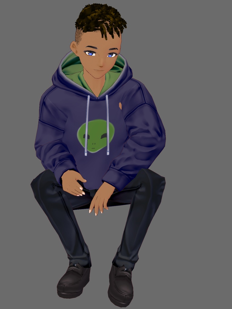 Male with mini dreads and undercut