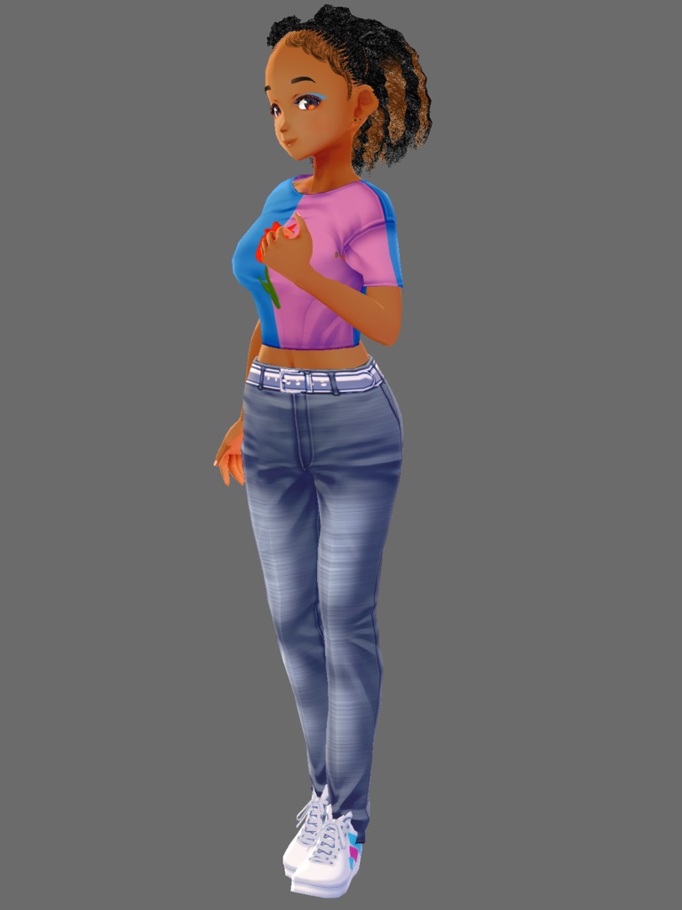 Half-up Half-down Hair Style| Female Character