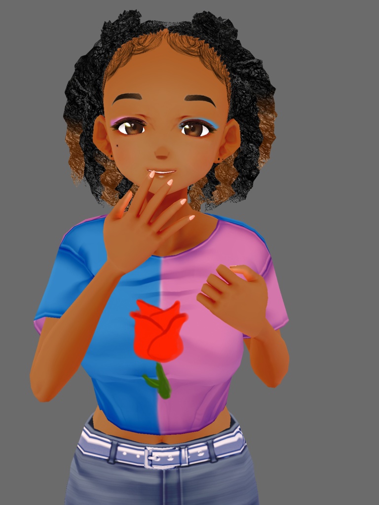 Half-up Half-down Hair Style| Female Character