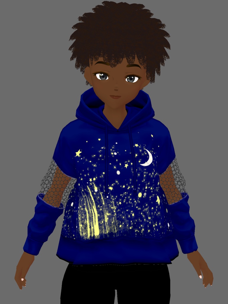 Stars & moon Sweater- Dark blue