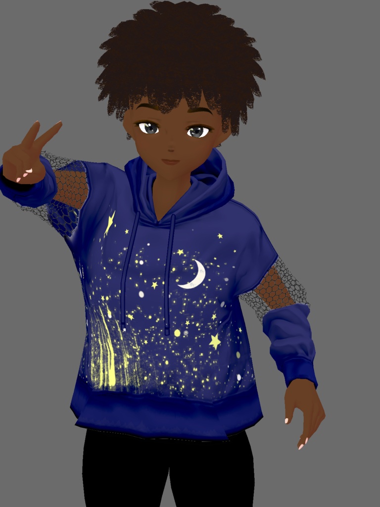 Star and Moon Sweater- Faded Sky Blue