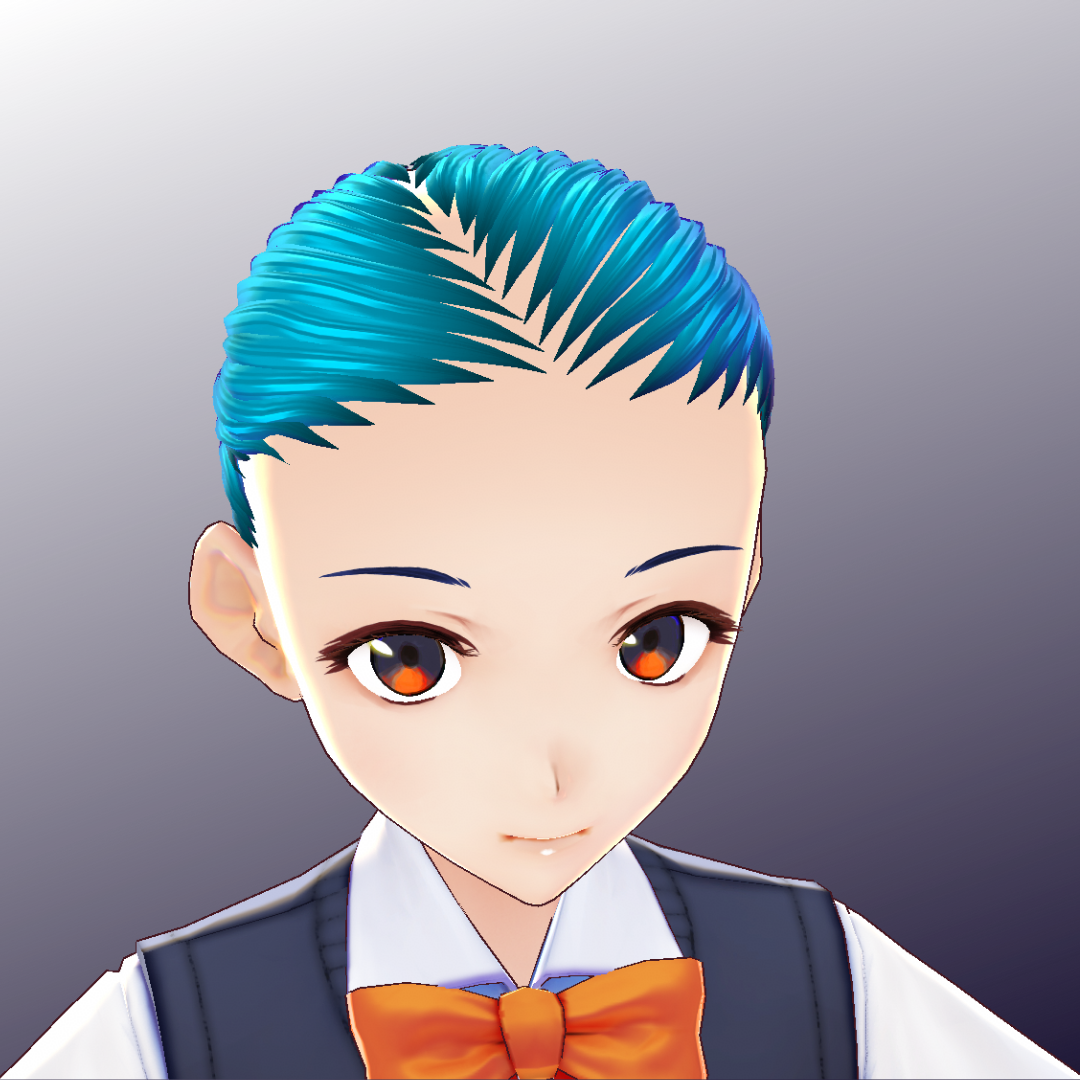 Base hairline with side part for pigtails