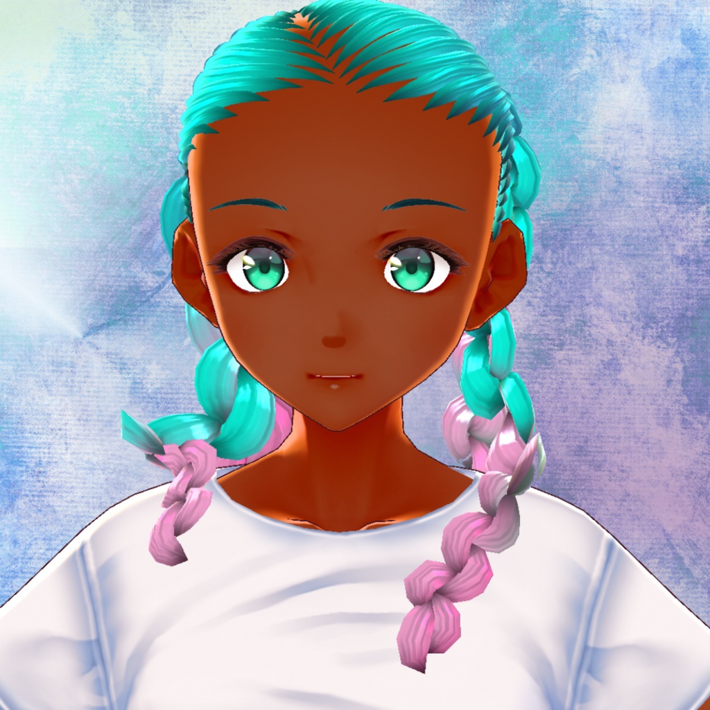 Base hairline with side part for pigtails