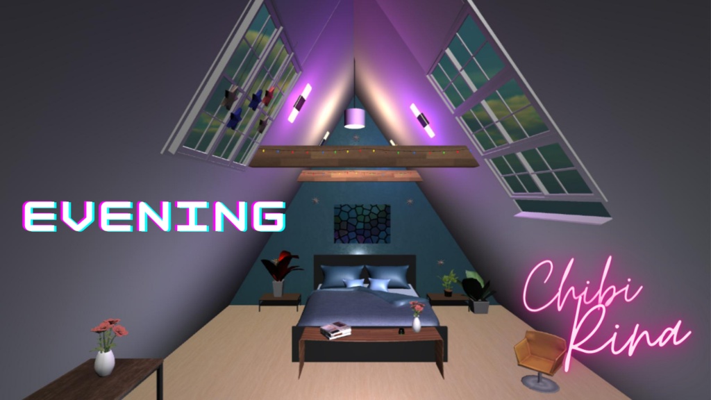 Cozy A-Frame Bedroom Background