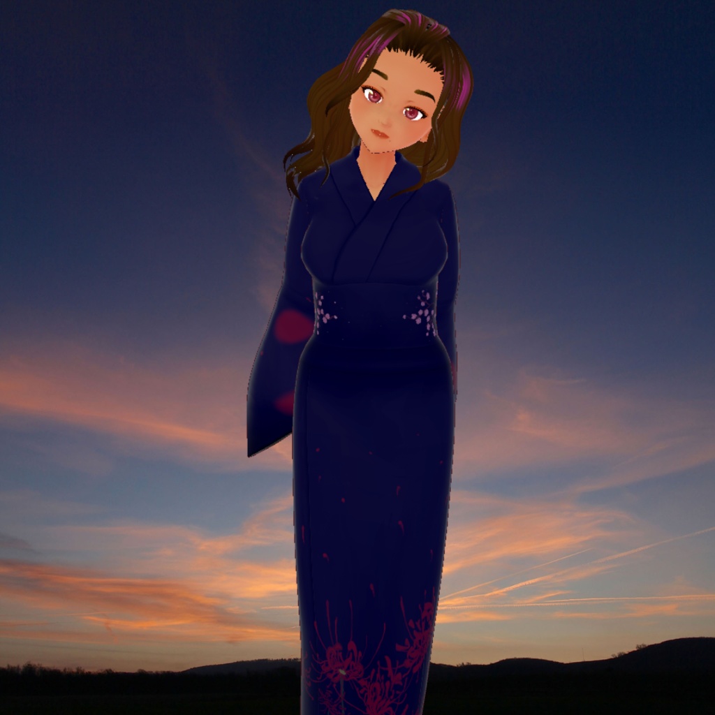 Midnight Blossom Kimono