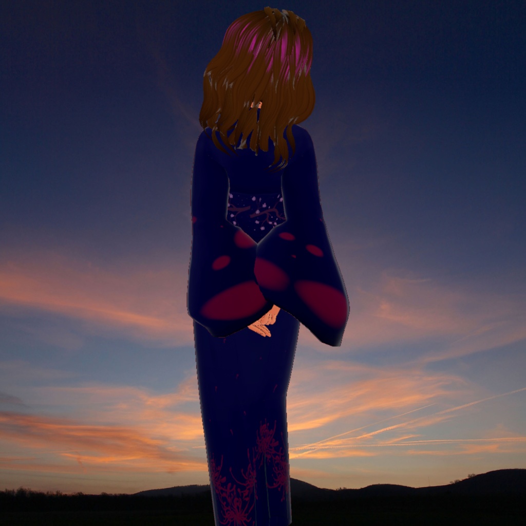 Midnight Blossom Kimono