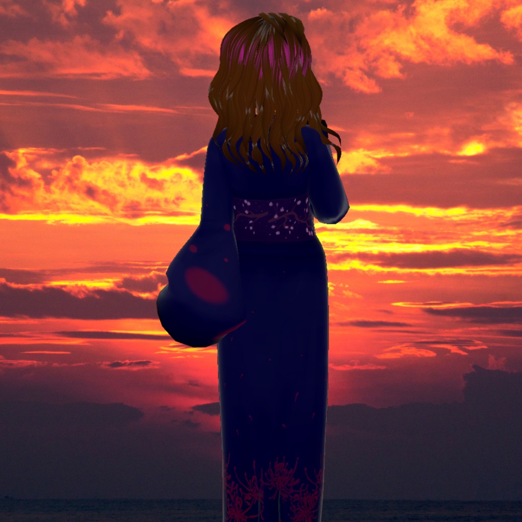 Purple Blossom Kimono