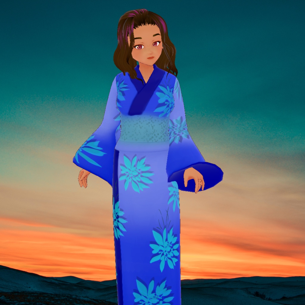 Cool Blue Kimono