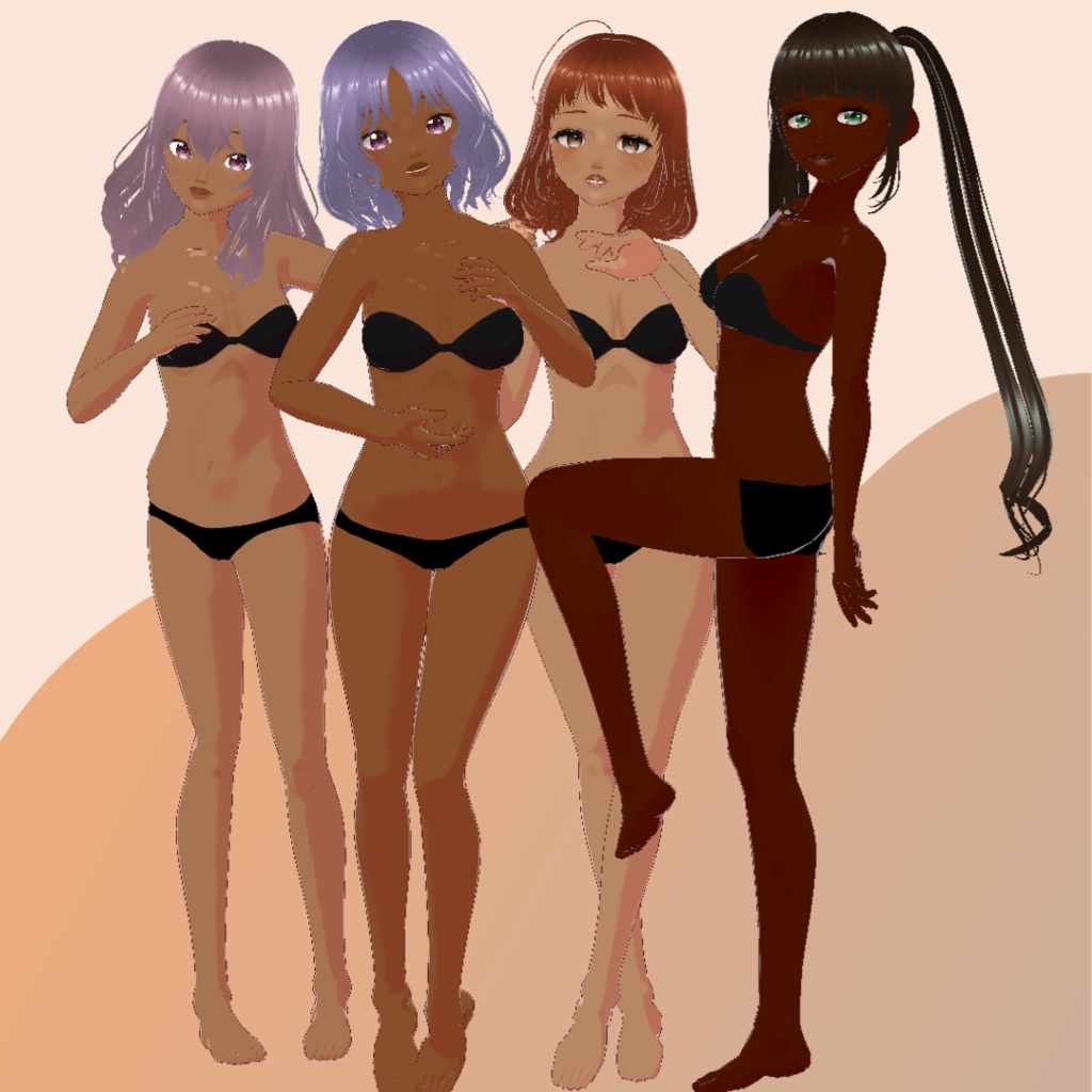 Dark Skin Friendly Pack- Ruby, Sapphire, Emerald, Amber [FREE]