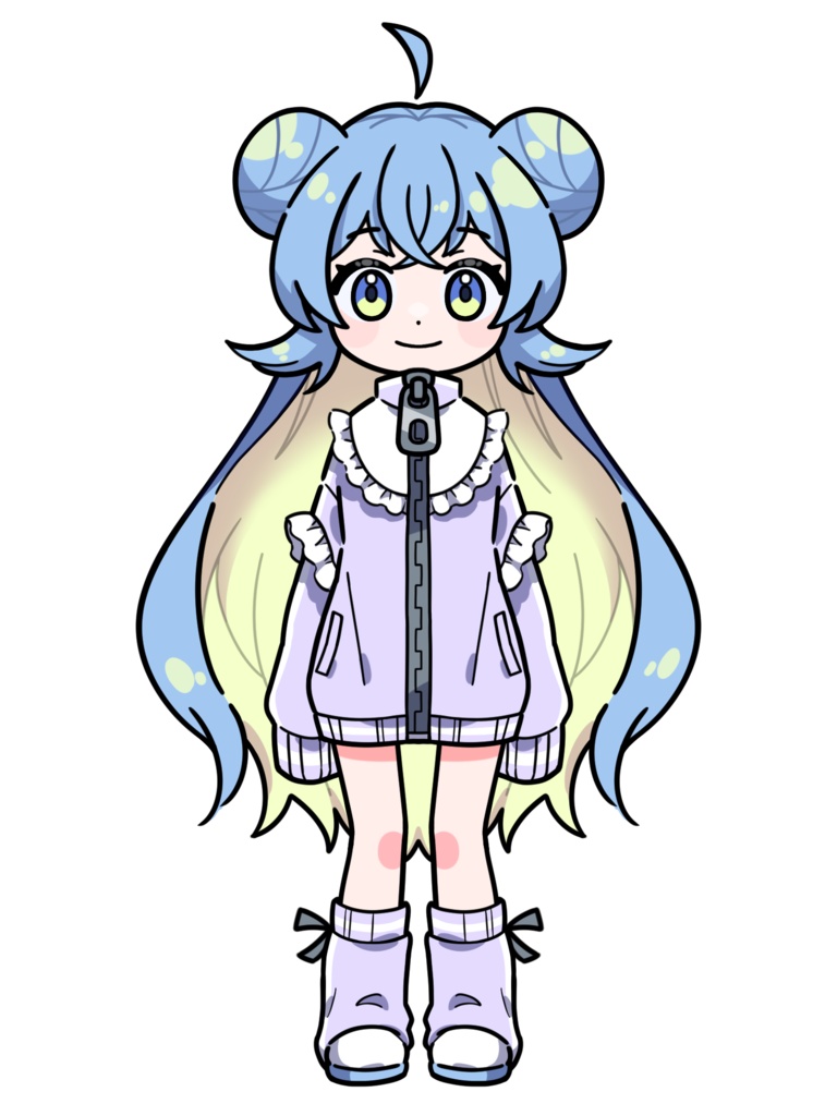 汎用Live2Dモデル_お団子ロングの女の子